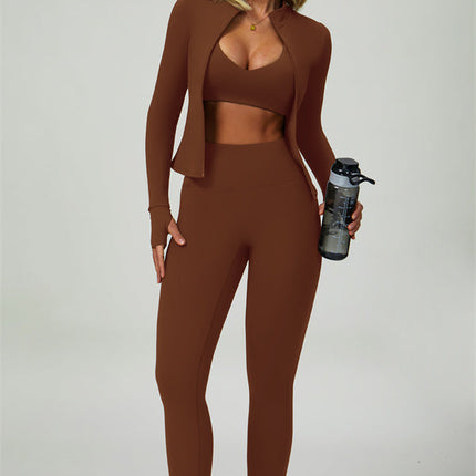 The Seraphine Jacket Sports Bra Leggings 3-Piece Set