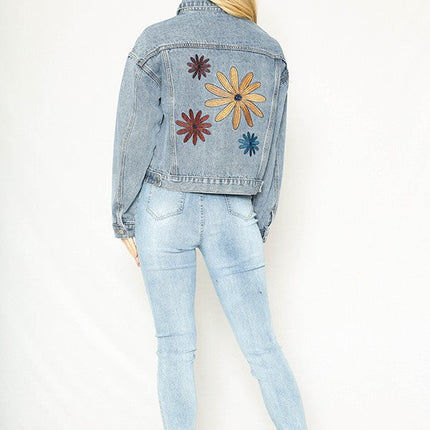 Flower Denim Jacket