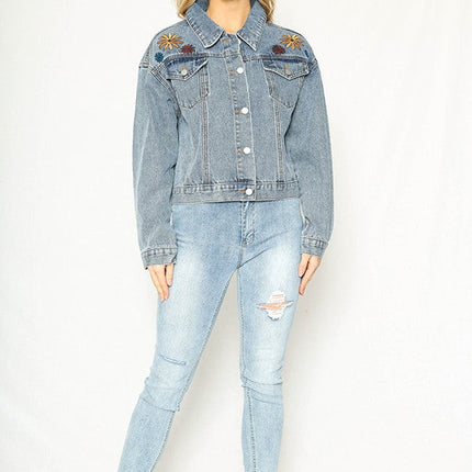 Flower Denim Jacket