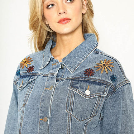 Flower Denim Jacket