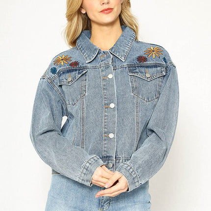 Flower Denim Jacket