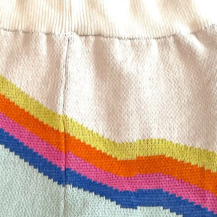 Retro stripe knit joggers