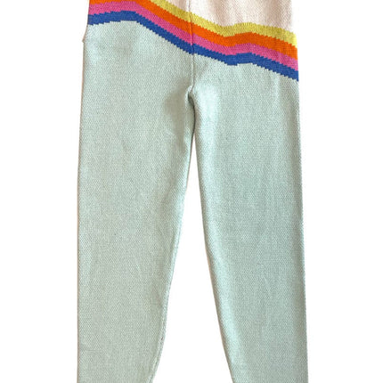 Retro stripe knit joggers