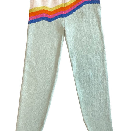 Retro stripe knit joggers