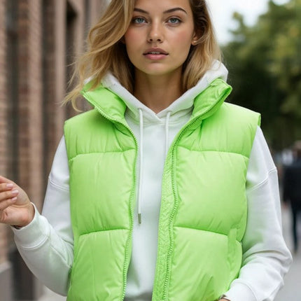 Cropped puffer vest