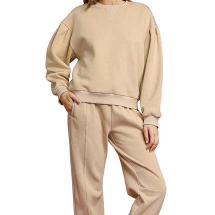 Fleece Jogger Pants with Drawstring