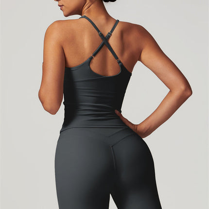 The Enigma Cross Back Vest Leggings 2-Piece Set