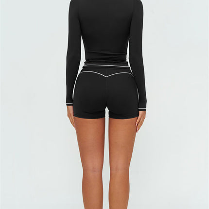 The Amara Long Sleeve T-shirt Shorts 2-Piece Set