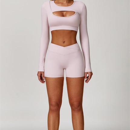 The Lavish Long Sleeve Cut-out Crop Top