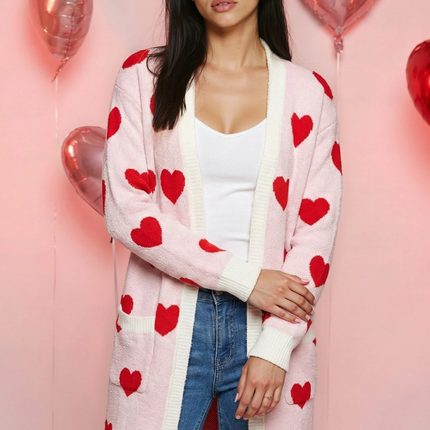 All over heart Cardigan