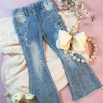 Faded Denim Bell Bottoms
