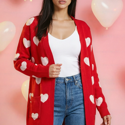 All over heart Cardigan