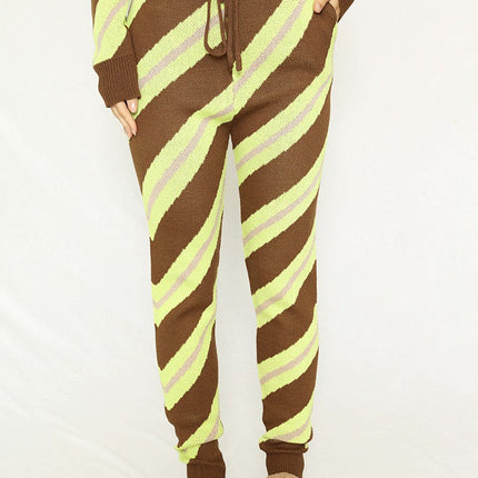 Striped Knit Sweater Set
