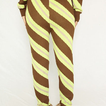 Striped Knit Sweater Set