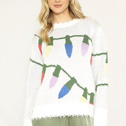 Xmas lights sweater