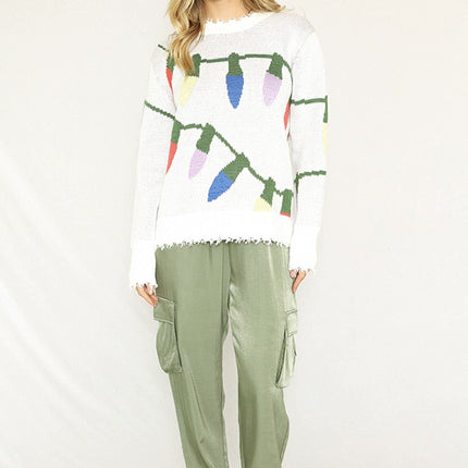 Xmas lights sweater