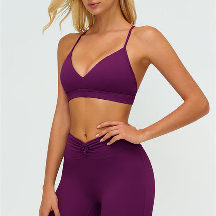 The Lushness Y-Back Sports Bra Flared Leggings 2-Piece Set