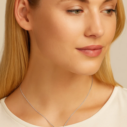 Crystal Heart Necklace with Cubic Zirconia Stones