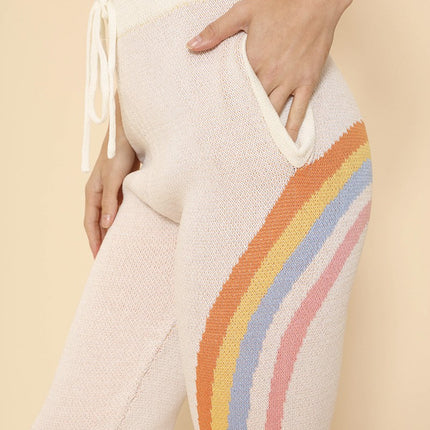 Retro stripe joggers