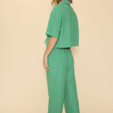 Terry checker pant set