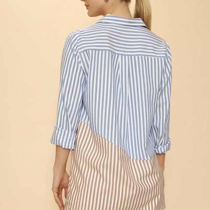 Striped Oversized Button Down Shirt