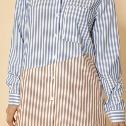 Striped Oversized Button Down Shirt