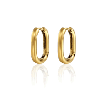 Lurienne Rectangle Hoop Earrings – Sleek & Stylish