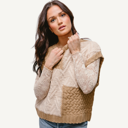 Full Lace Long-Sleeved Halftee