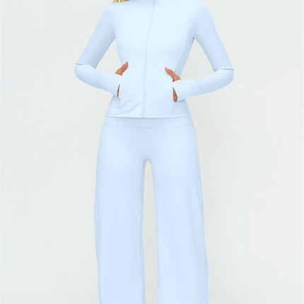 The Twirl Zip Jacket New Straight Leg Pants 2-Piece Set