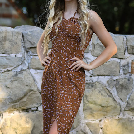 Front Slit Maxi Dress