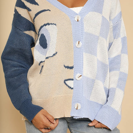 Anime checkered cardigan