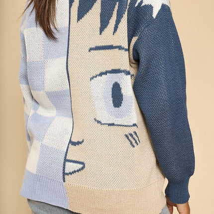 Anime checkered cardigan