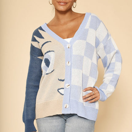 Anime checkered cardigan