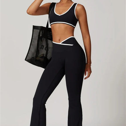 The Stamina Sports Bra Flared Leggings 2-Piece Set
