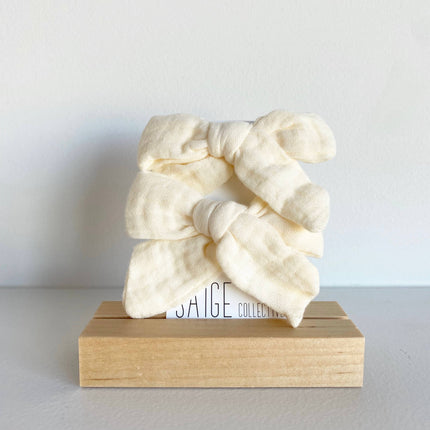 Muslin Cotton Bows - assorted