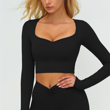 The Lushness Long Sleeve Crop top Shorts 2-Piece Set