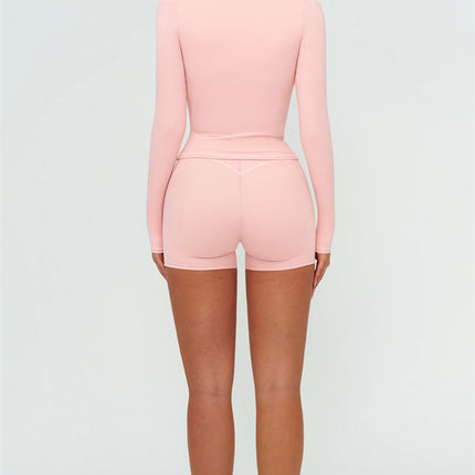 The Amara Long Sleeve T-shirt Shorts 2-Piece Set