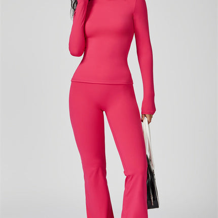 The Oasis Long Sleeve T-shirt Flared Leggings 2-Piece Set