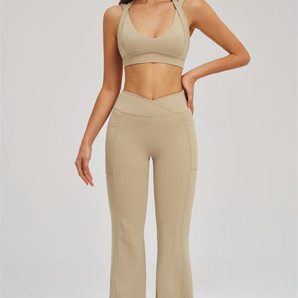 The Sizzle Sports Bra Flared Leggings 2-Piece Set