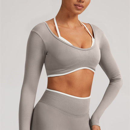 The Elevate New Long Sleeve Crop top Leggings 2-Piece Set