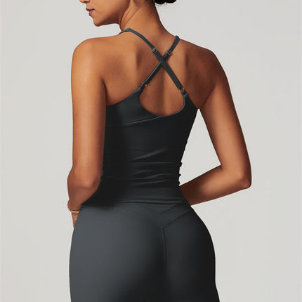 The Enigma Cross Back Vest Shorts 2-Piece Set