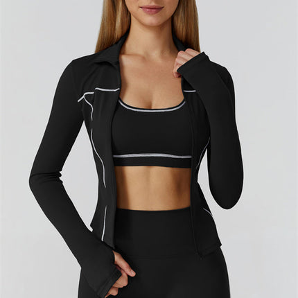 The Venus Zip Top Sports Bra Leggings 3-Piece Set