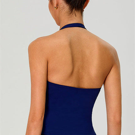 The Solid Halter Tank Top