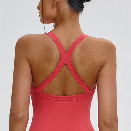The Slate Cross Back Top Flared Leggings 2-Piece Set