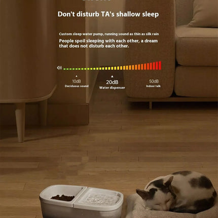 2-in-1 Automatic Water Dispenser & Food Pet Bowl
