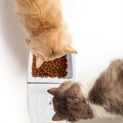 2-in-1 Automatic Water Dispenser & Food Pet Bowl