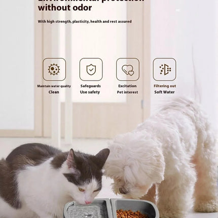 2-in-1 Automatic Water Dispenser & Food Pet Bowl