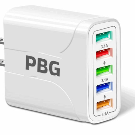 2 Pack of 5 Port Wall Charger Charge 5 Devices at Once!
