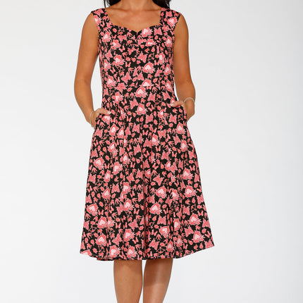 20125 Heart Angel Swing Dress in Black