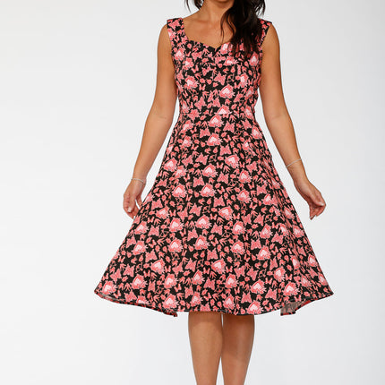 20125 Heart Angel Swing Dress in Black